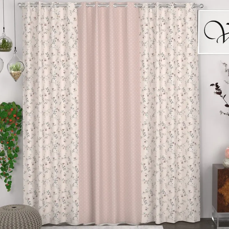 Floral Bloom Elegance Curtains - Set of Three media 1