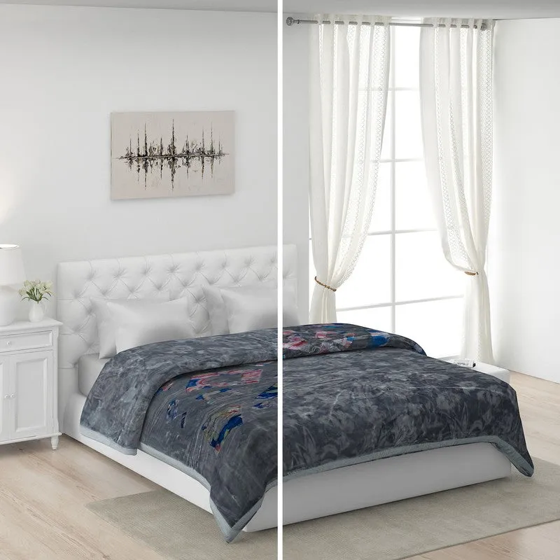 Monte Carlo Mystic Meadow Blanket (Grey)- 900 GSM media 3