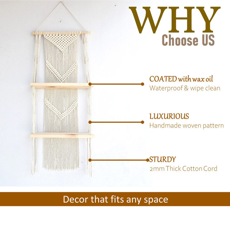 Aubri Macrame Wall Shelf media 5