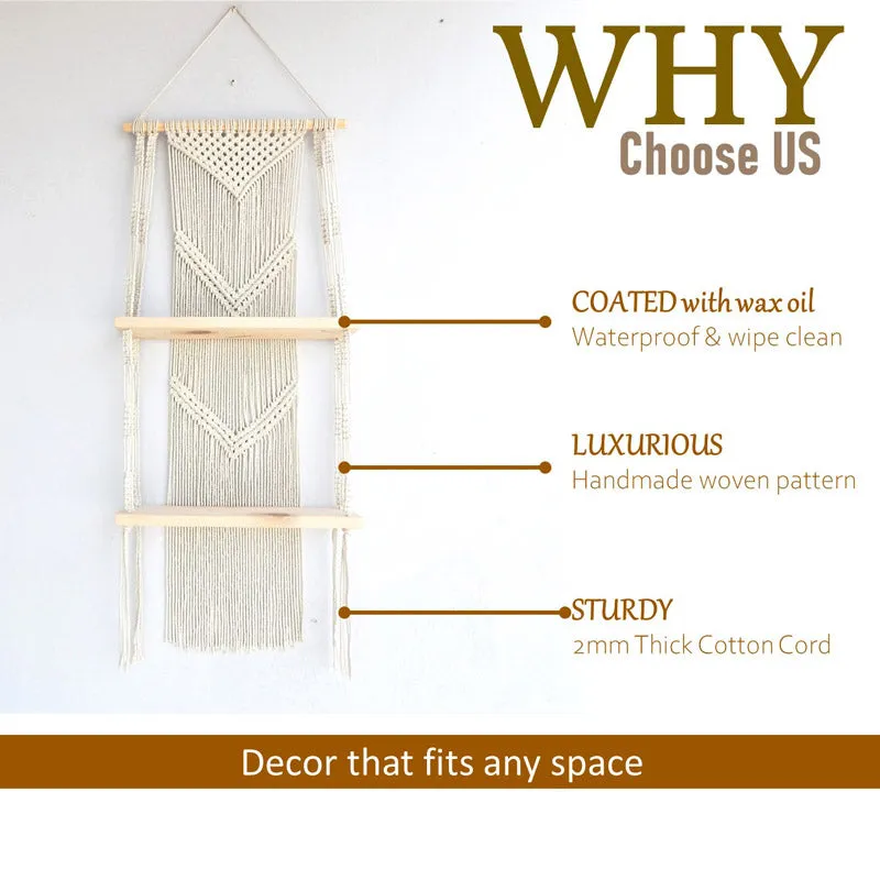 Aubri Macrame Wall Shelf media 5