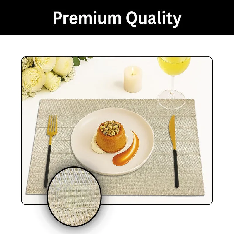 Lumira Golden Rectangle PVC Table Mats - Set Of Two media 3