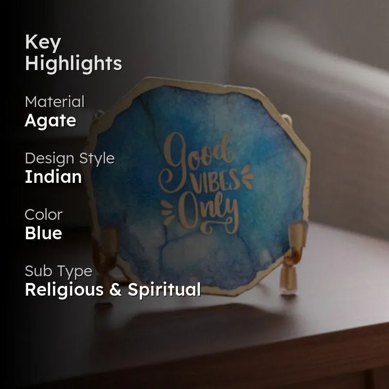 Good Vibes Agate Showpiece - Blue media 2