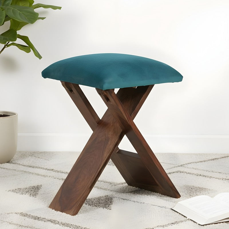 Grixo Sheesham Wooden Bench - Blue