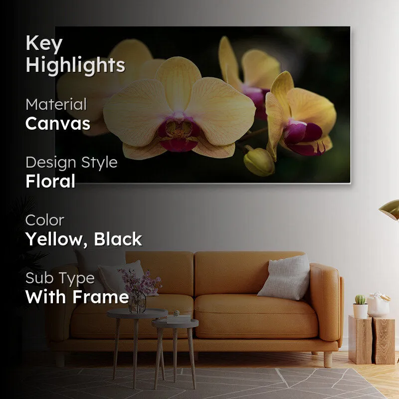 Mellow Orchids Floral Wall Painting media 2