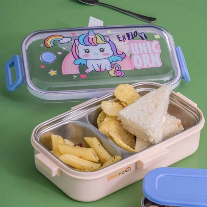 Unicorn Blink Kids Lunch Box With Container & Spoon - 700 ML media 1