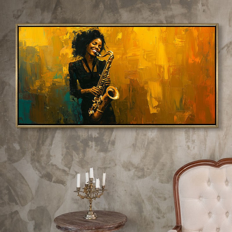 Syncopation Canvas Wall Painting With Frame