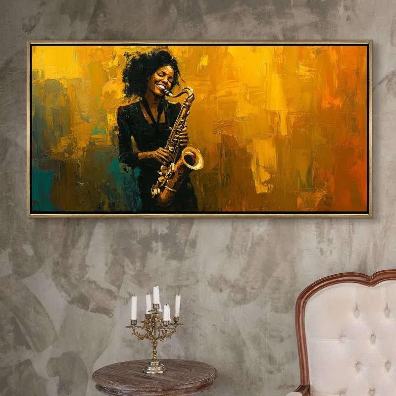 Syncopation Canvas Wall Painting With Frame media 1