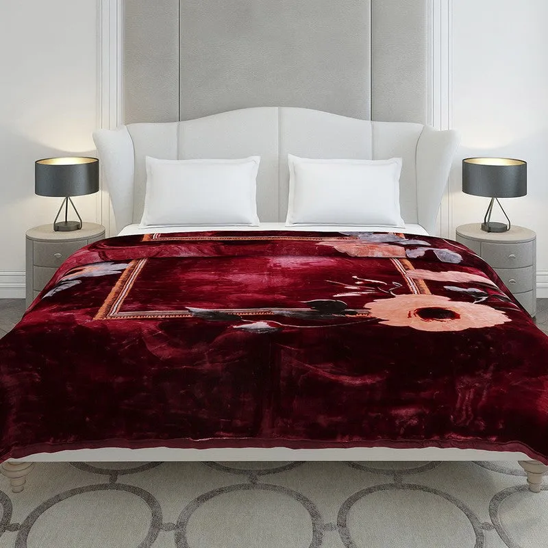 Monte Carlo Crimson Whisper Blanket (Red) - 947 GSM media 3