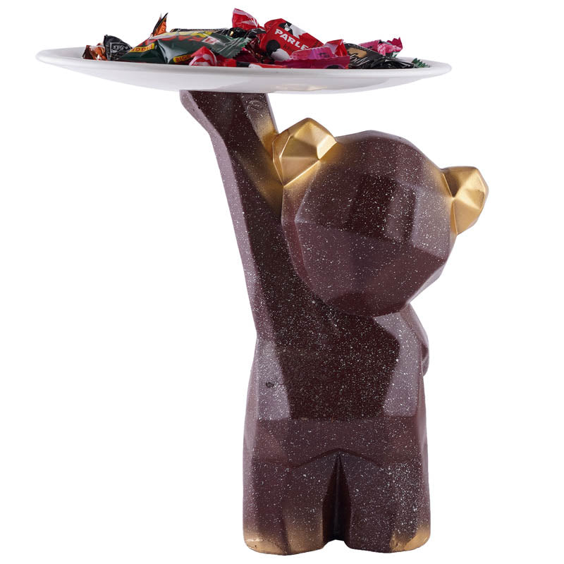 Teddy's Treat Painted Polyresin Show Piece - Coffee media 6