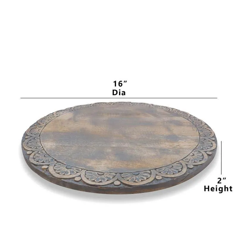 Distressed Wood Floral Lazy Susan media 6