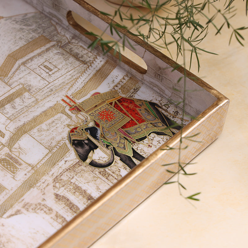 Darbar Parade Enamel Coated Serving Tray media 3