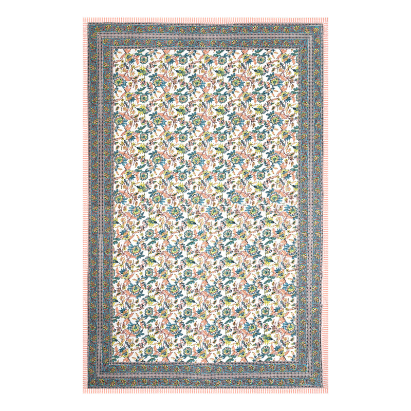 Posy Party Cotton Bedsheet (Pink) - 180 TC media 8