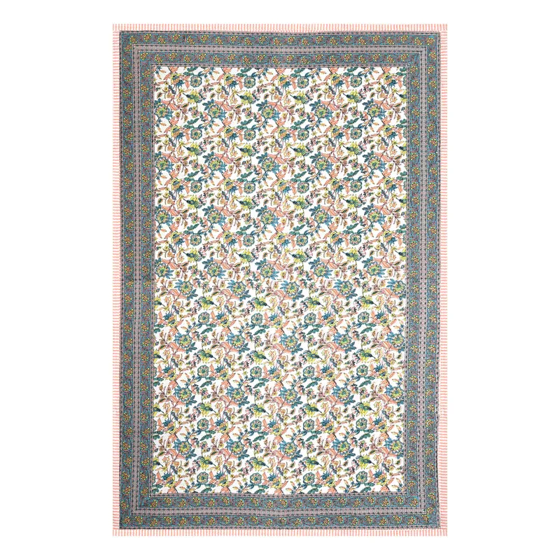 Posy Party Cotton Bedsheet (Pink) - 180 TC media 8