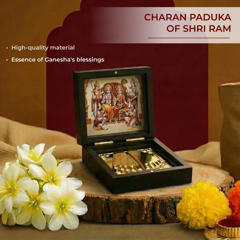 Divine Ram Darbar Charan Paduka Brass Idol media 5