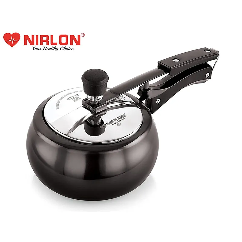 Nirlon Hard Anodized Aluminum Pressure Cooker - 2000 mL/ 8 Inches media 1