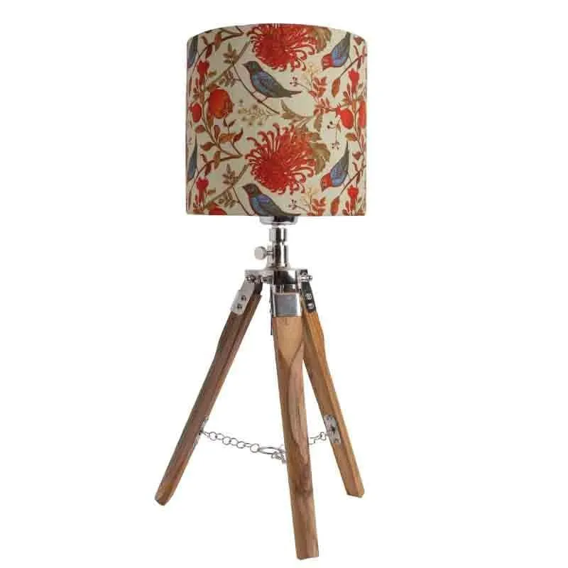 Amber Tripod Fabric Table Lamp - Multicolor media 3