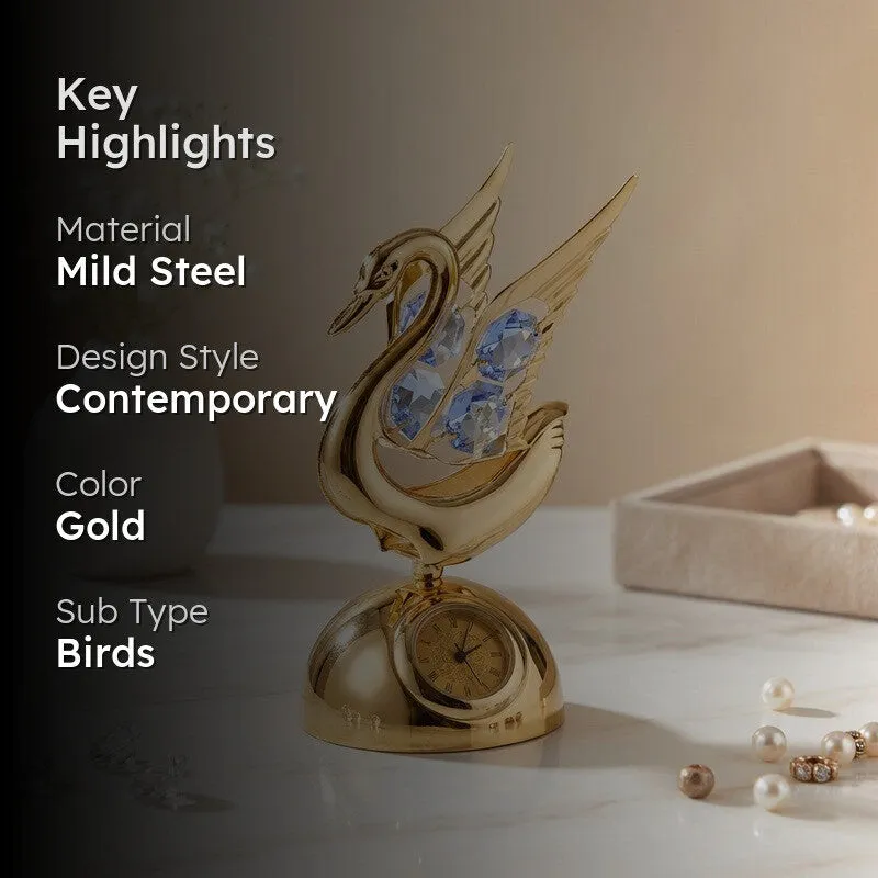 Imperial Swan 24K Gold Plated Mild Steel Showpiece media 2