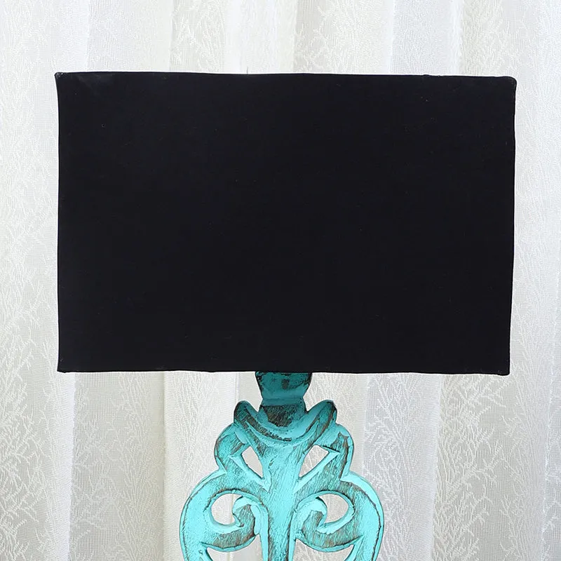 Urbane Deco Solid Mango Wood Table Lamp - Black,Blue media 3