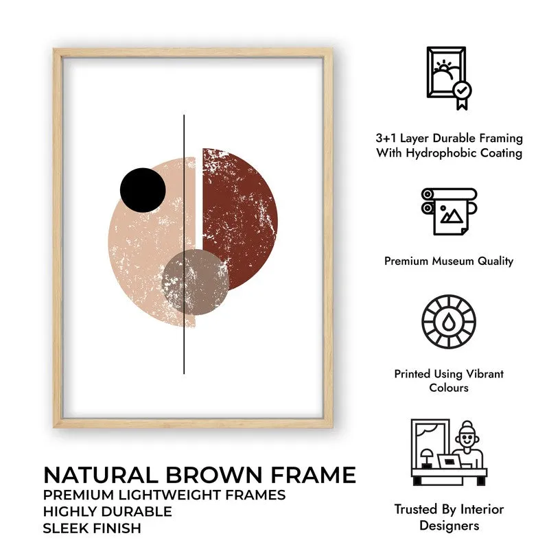 Tectonic Shift Canvas Wall Painting With Brown Frame media 10