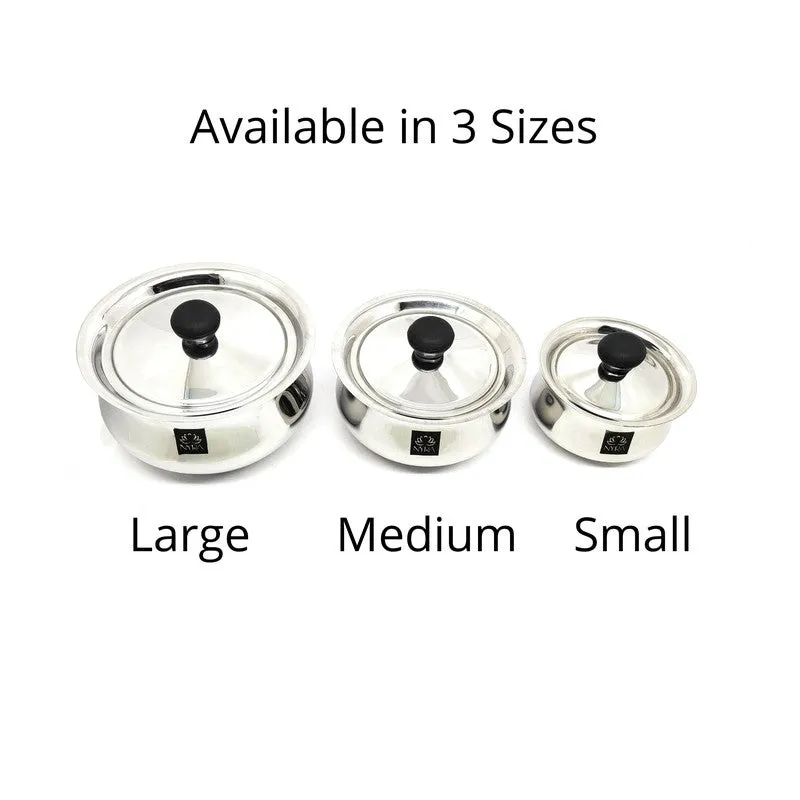 Silvara Stainless Steel Handi with Lid - 2500 mL media 6