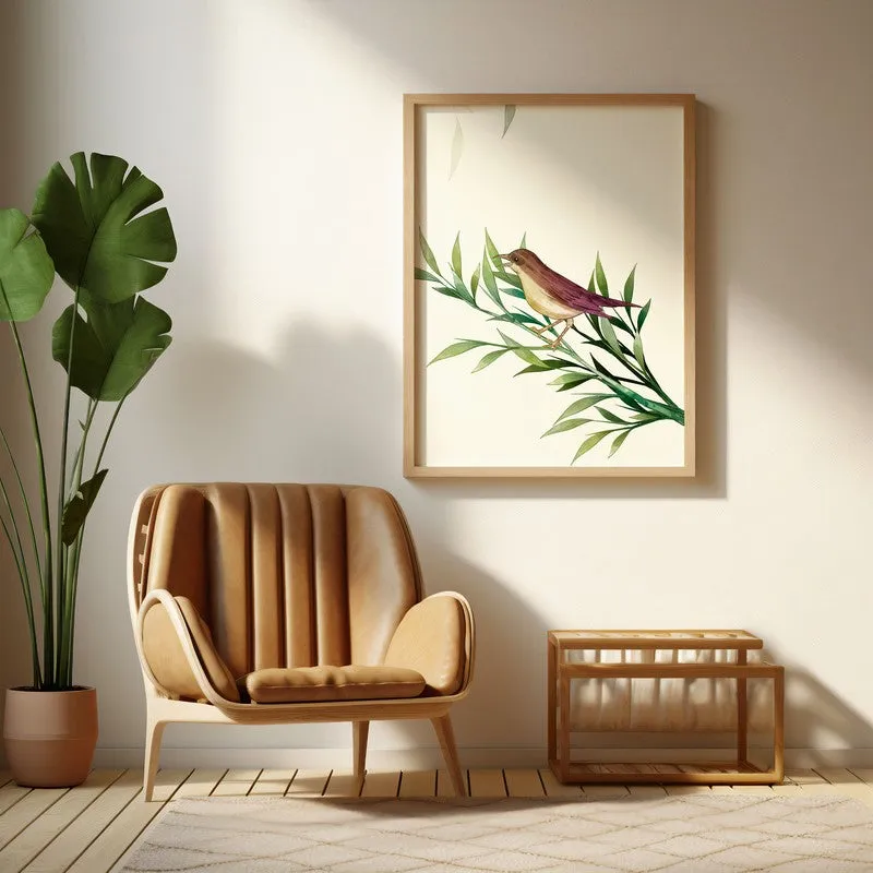 Wing & Willow Botanical Archival Paper Wall Art - Natural Brown Frame media 3