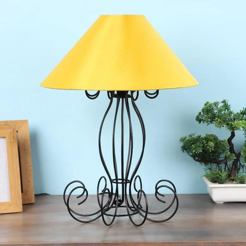 Sunglow Kaito Fabric Table Lamp - Yellow,Black media 3