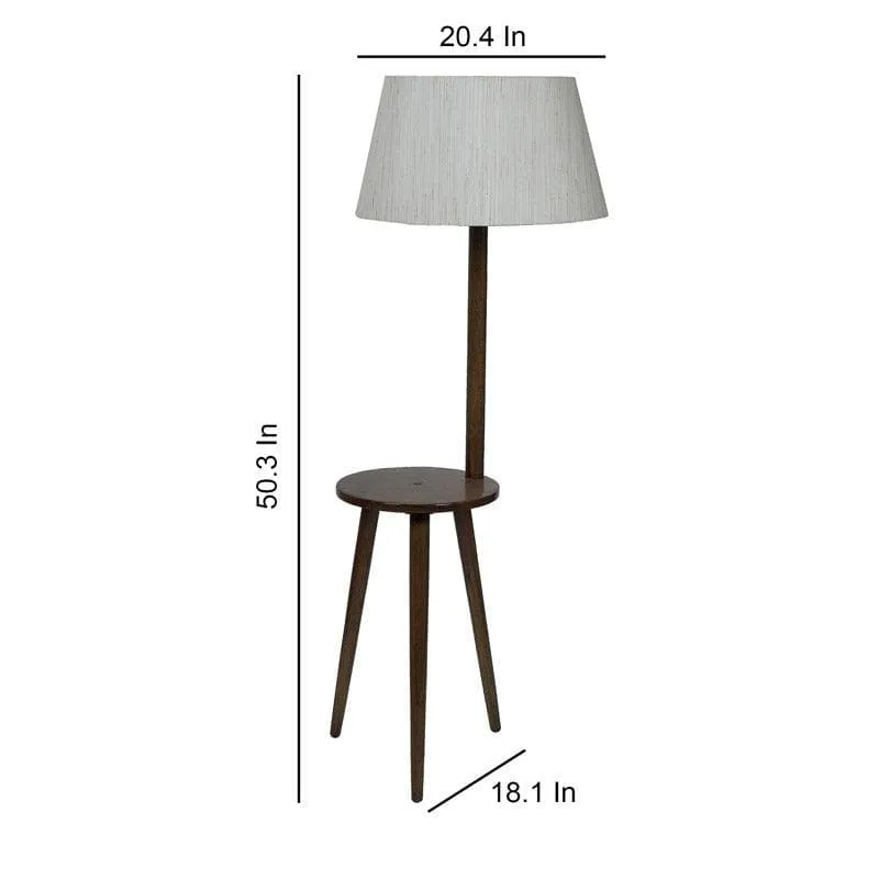 Rosa Miosa Floor Lamp With Shelf - Ivory media 5