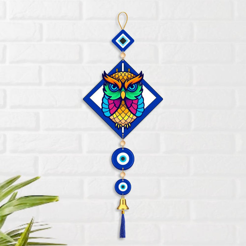 Owl Nazar Polyester & MDF Wall Hanging media 3