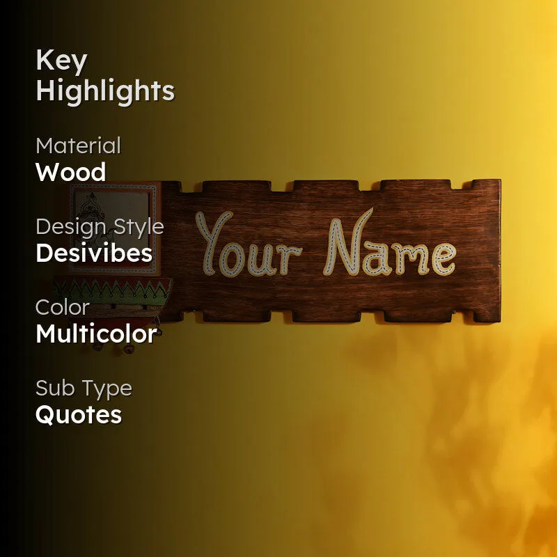 Name Plate Handcrafted Wooden Wall Accent media 2