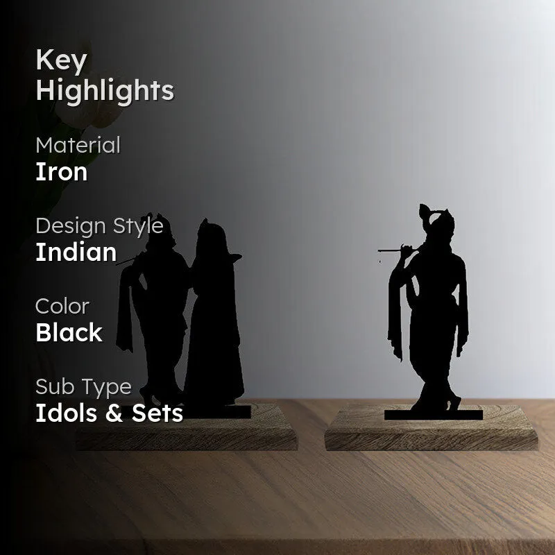 Radhe Krishna Showpiece - Set Of Two media 2