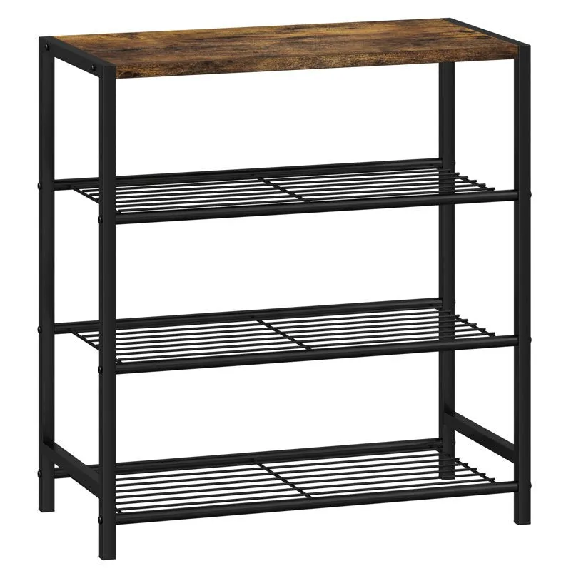 Reliable Metal Shoe Rack - Black,Brown media 6