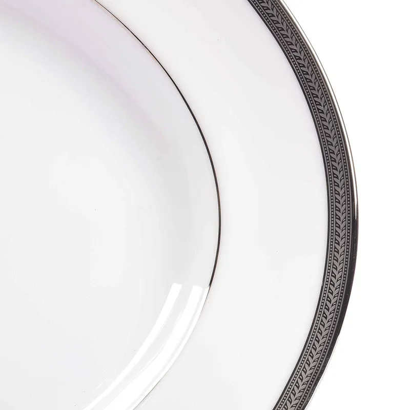 Vienna 24k Gold Brushed Porcelain Dinner Set (Platinum) - 41 Piece Set media 6