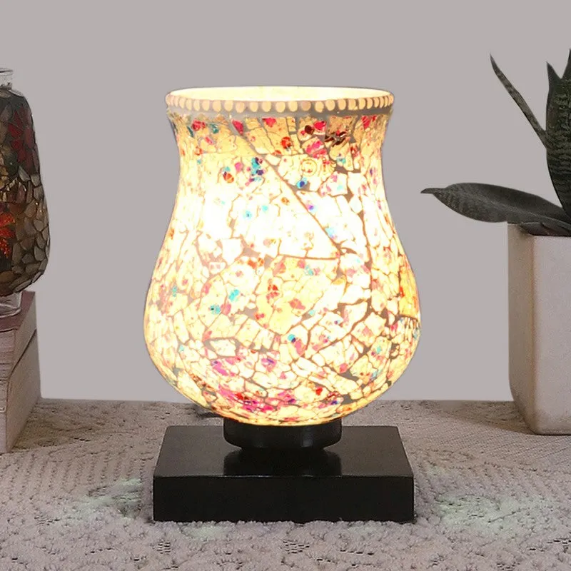 Aurelle Mosaic Glass Table Lamp - Multicolor media 3