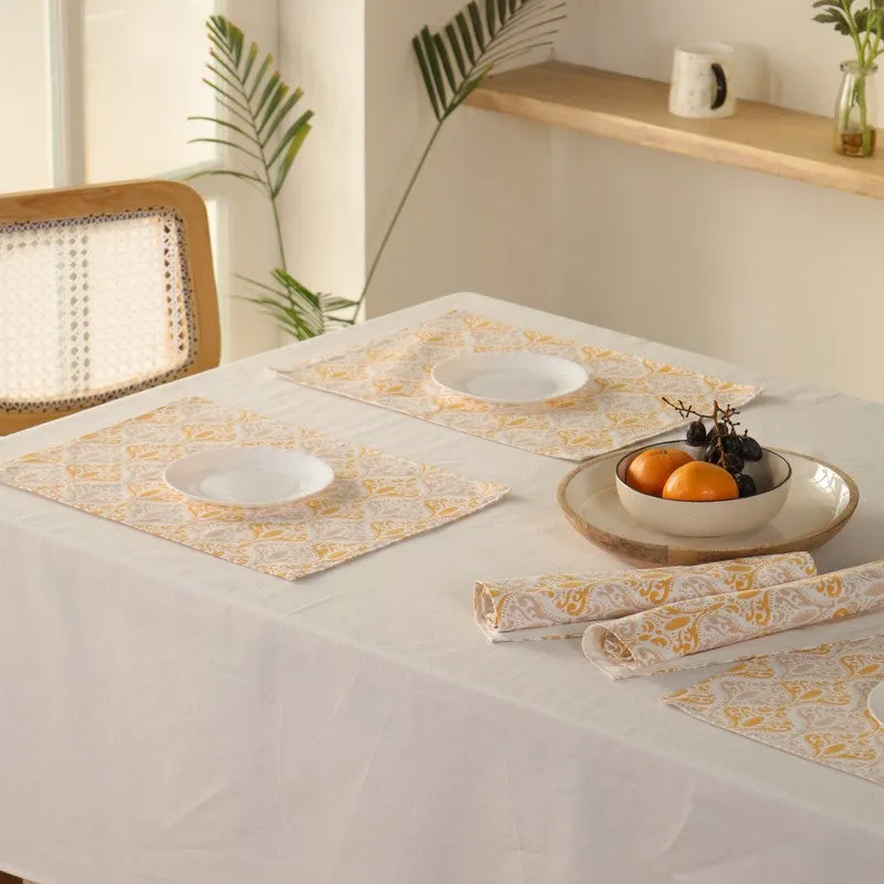 Yellow Prism Weave Canvas Table Mats - Set Of Six media 4