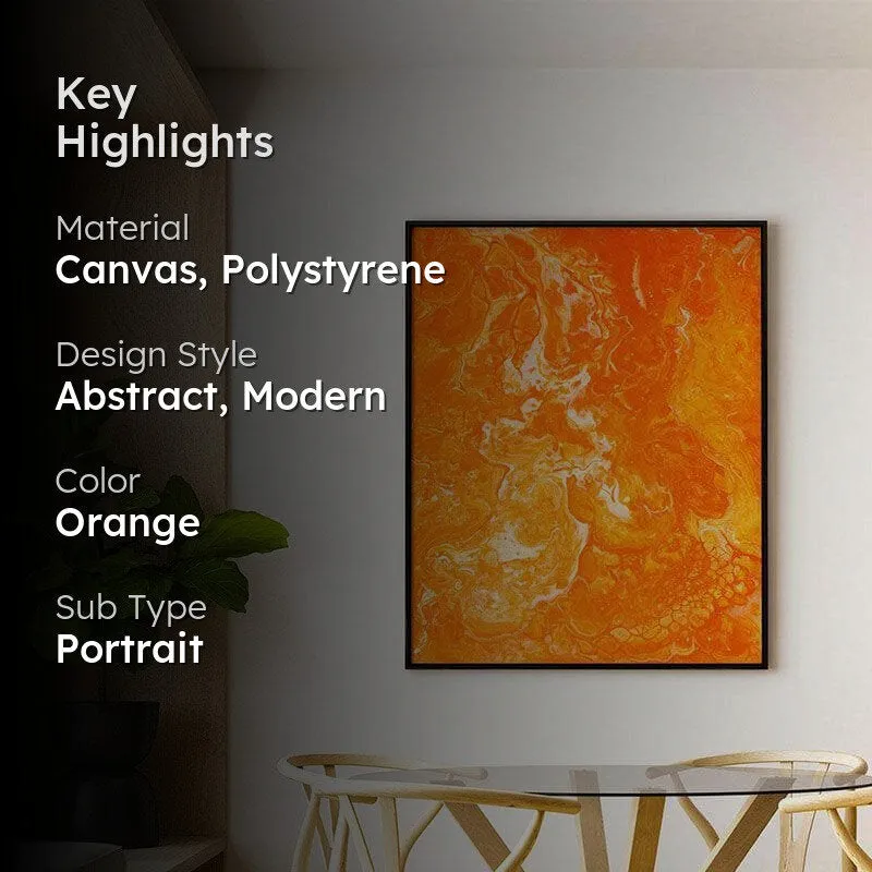 Sunshine Abstract Canvas Wall Painting - Black Frame media 2