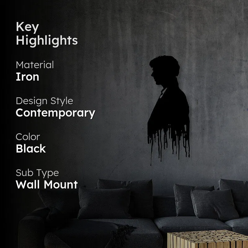 Sherlock Holmes Detective Black Iron Wall Accent media 2