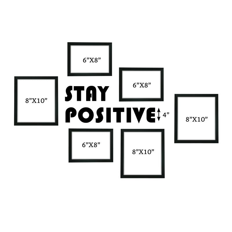 Inspirational Fibre Black Photo Frame - Set of Seven media 7