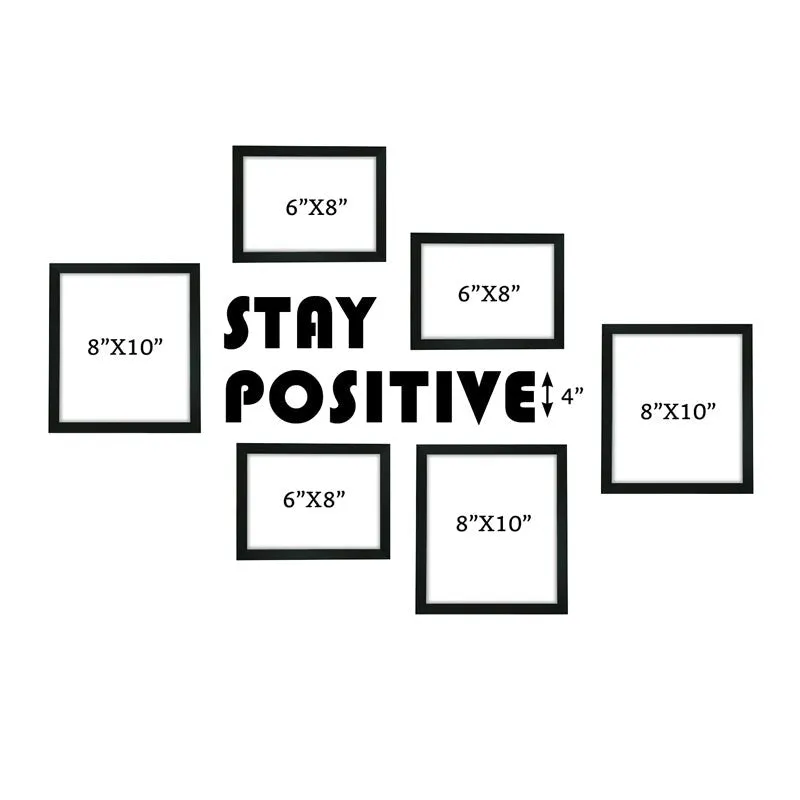 Inspirational Fibre Black Photo Frame - Set of Seven media 7