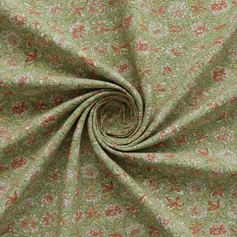 Madhur Cotton Bedsheet (Peach, Green) - 180 TC media 5