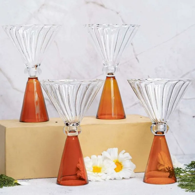 Sunlit Amber Goblet Cocktail Glasses(120 mL) - Set Of Four media 1