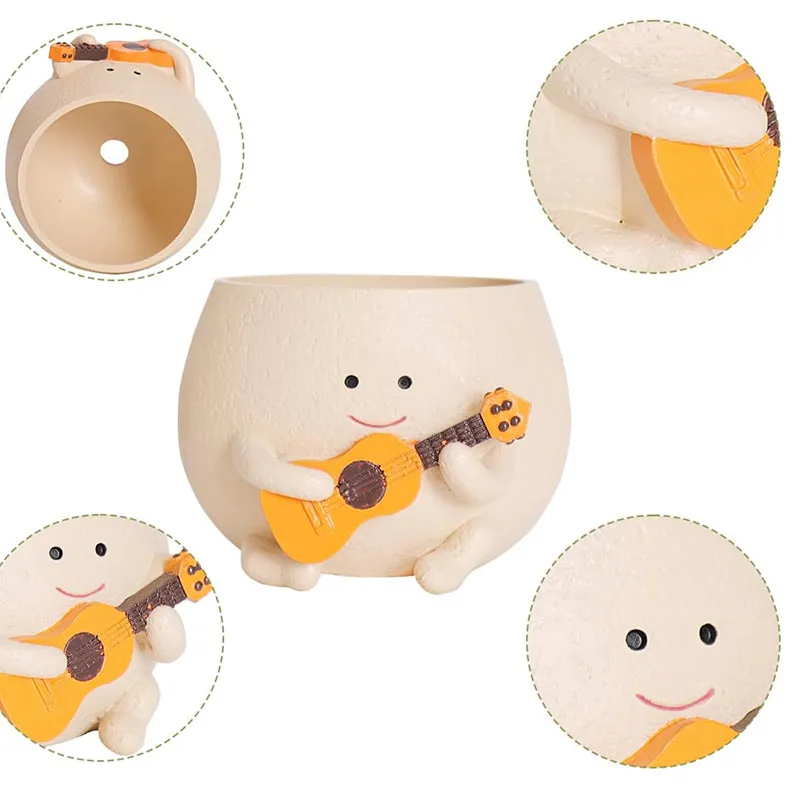 Guitarist Resin Planter media 8
