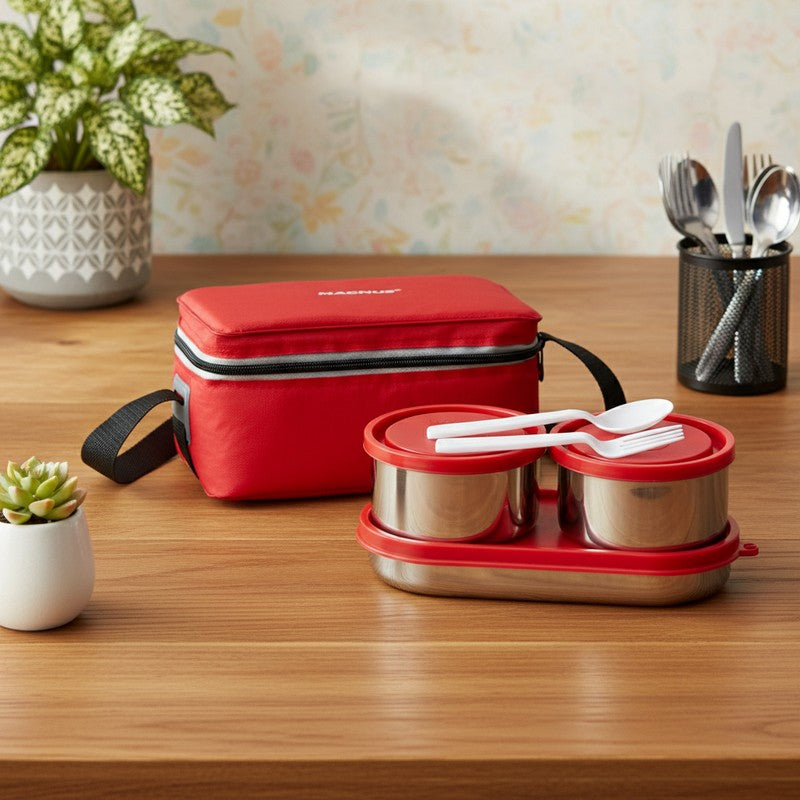 Yuro Pop Lunch Box with Lunch Bag - Five Piece Set