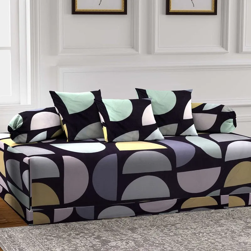 Chromix Printed Diwan Set - Six Piece Set media 3