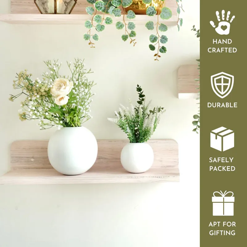 Zurmo Round Metal Vase (White) - Set Of Two media 3