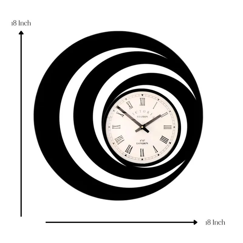 Orbit Steel Analog Wall Clock - Black media 7