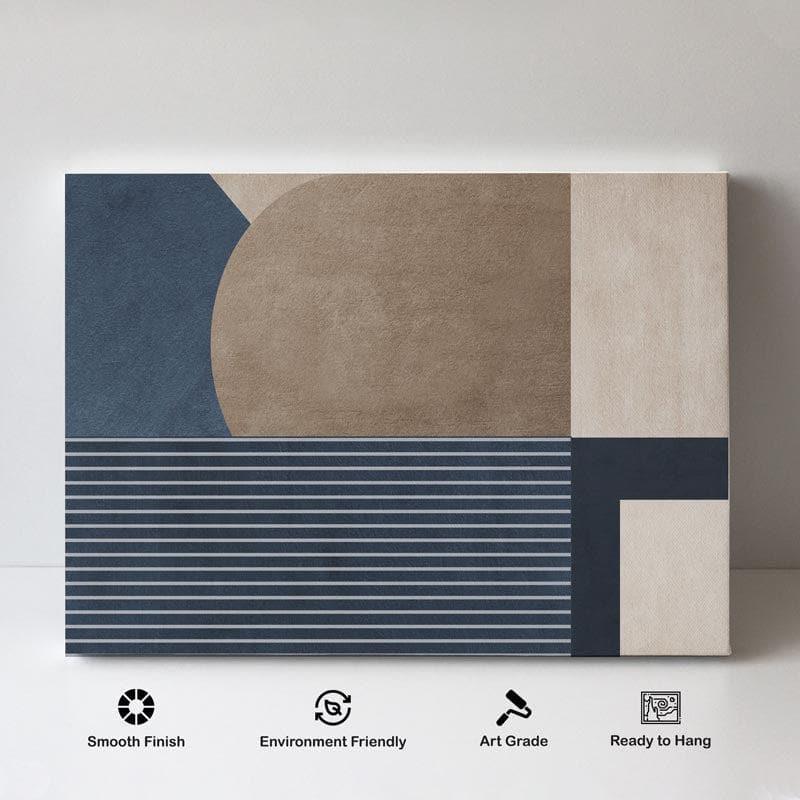 Navy Geometric figures Canvas Wall Art - Gallery Wrap media 4