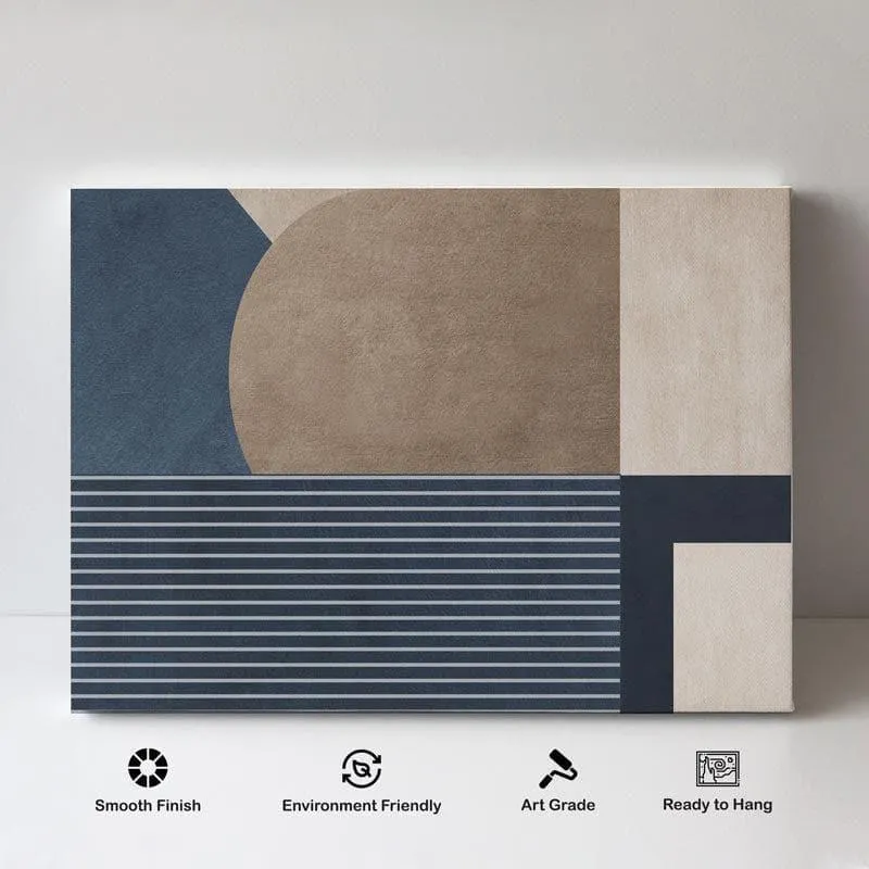 Navy Geometric figures Canvas Wall Art - Gallery Wrap media 4