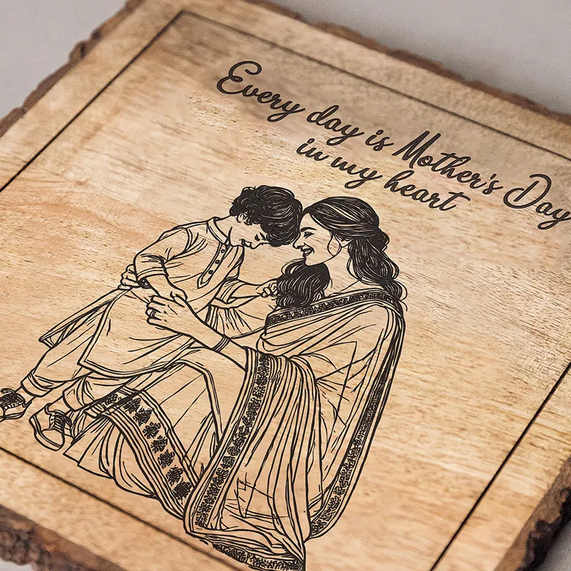 Every Day Is Mother's Day Wood Showpiece - Square media 4