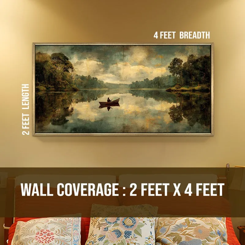 Solitary Boat Reflection Wall Art media 8