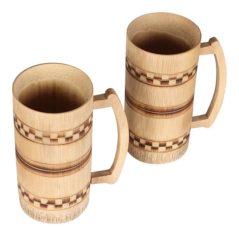 Nature Sip Bamboo Beer Mugs (350 mL) - Set of Two media 3